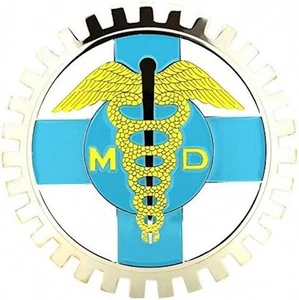 AUTO KÜHLERGRILL EMBLEM ABZEICHEN - ARZT (MD) - Bild 1 von 2