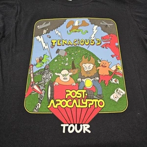 Tenacious D Post Apocalypto Tour T Shirt Medium Rock Band Jack Black Kyle Glass - Picture 1 of 13