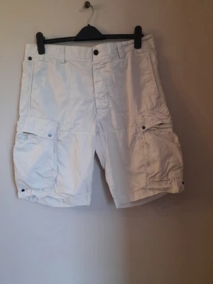 Vintage Stone Island Italy SS 2010 Cream 100% Cotton Cargo Shorts in VGC - image 1 of 4