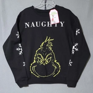 DR SEUSS THE GRINCH Black Women's Christmas Sweater - Size Medium NEW with Tags - Picture 1 of 11
