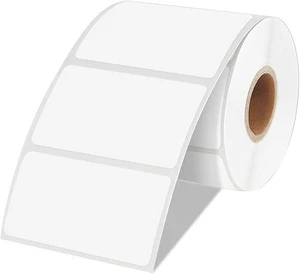 50mm x 25mm 2x1 inch White Thermal Direct Zebra Printer Labels 1000 Per Roll - Picture 1 of 6