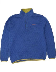 ORVIS Mens Button Neck Sweatshirt Jumper Medium Blue Cotton CP80 - Picture 1 of 3