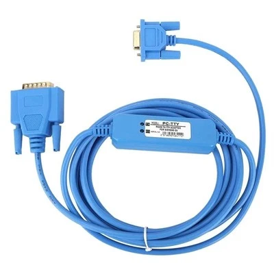 PC-TTY 6ES5734-1BD20 RS232 to TTY DB9 To DB15 PLC Cable For Siemens S5 PLC Serie - Image 1 of 4
