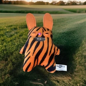 Fuggler Plush Rabid Rabbit Funny Ugly Monster Tiger Stripes Orange Bunny Ear 13” - Bild 1 von 9