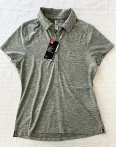NWT Under Armour HeatGear Golf Polo Gray Women’s M Fitted Special Olympics Logo - Picture 1 of 9