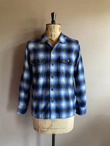 Sobrecamisa Universal Works para hombre talla S azul a cuadros lana utilitaria - Imagen 1 de 11
