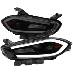 Smoked Housing Projector Headlight w/ LED Sequential Turn For 2013-16 Dodge Dart - Picture 1 of 7