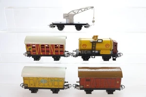 H0 MÄRKLIN D.R.B. 36 374 381 382 386 Kran- ged. Güterwagen Konvolut Blech AC N86 - Picture 1 of 4