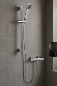 Thermostatic Exposed Shower Bar Valve Mixer Adjustable Riser Kit Quality Modern - Picture 1 of 3