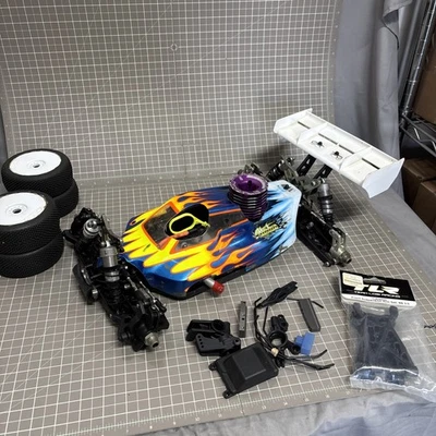 Team Losi 1/8 Nitro Buggy With Nova Rossi Engine And Extras - Image 1 of 4