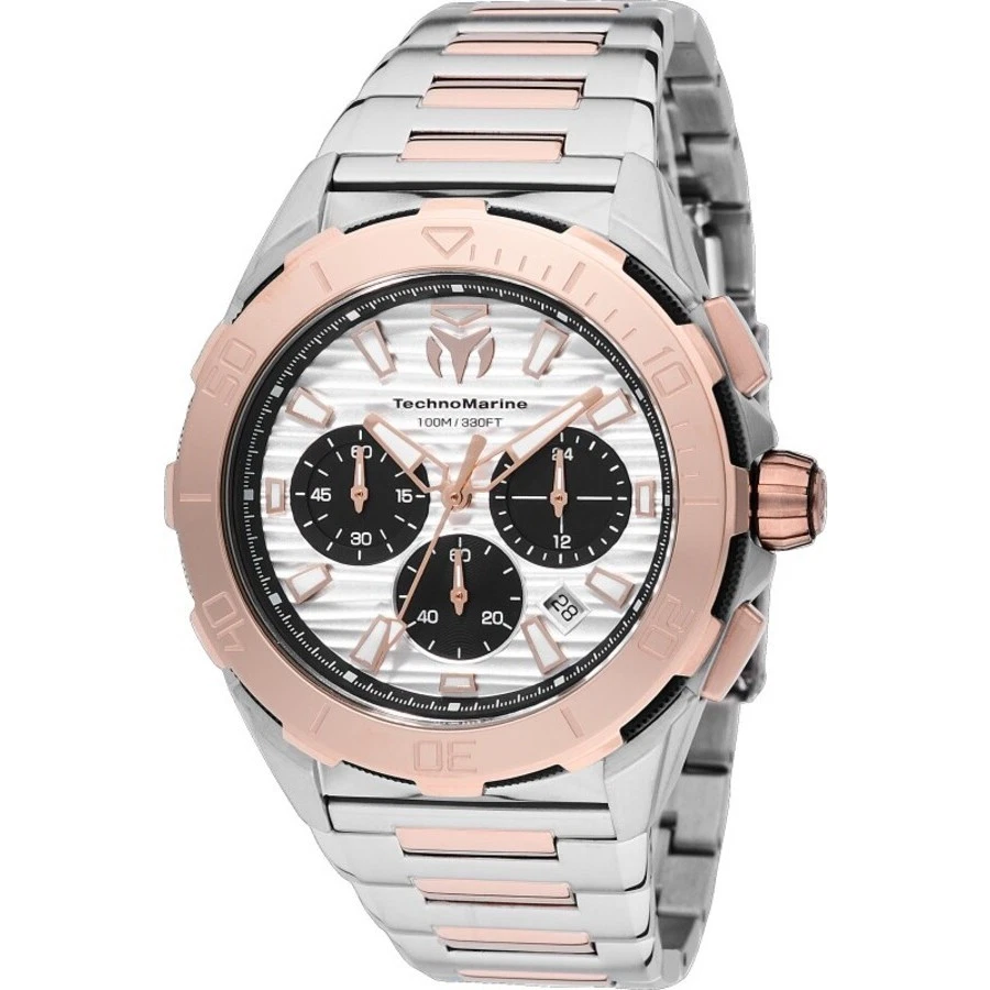 TechnoMarine Seven Seas Chronograph GMT Quartz Silver Dial Men's Watch TM-725037 - Image 1 of 1