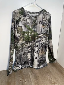 Mossy Oak Herren Mountain Country Camouflage Langarm T-Shirt Größe Large - Bild 1 von 3