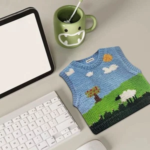 Creative Cute Sweater Printed Mouse Pad Anti-slip Thickened Keyboard Mice Ma _ou - Photo 1/20
