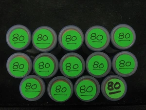 (14) 1980 BU Lincoln Cent Rolls - Picture 1 of 4