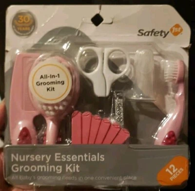 Kit de aseo Safety 1st Nursery Essentials 12 piezas blanco/rosa Foto 1 de 3