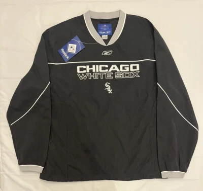 Chaqueta de calentamiento de manga larga Reebok Chicago White Sox 2006 vintage nueva con etiquetas talla Lg Foto 1 de 4