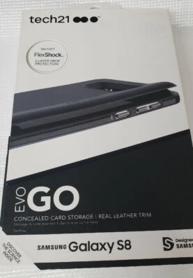 Genuine Tech21 Samsung Galaxy S8 Evo Back leather wallet case cover - Image 1 of 4