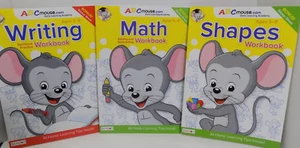 ABC Mouse Workbooks: Math, Shapes, Writing with stickers - Lot of 3 - Imagen 1 de 9