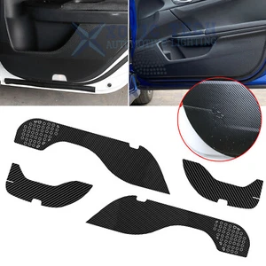 Carbon Fiber Pattern Door Anti Kick Pad Protector Decals For Honda Accord 18-22 - Picture 1 of 9