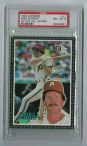 1985 Donruss Action All-Stars Mike Schmidt #17 HOF MVP Phillies -NM/Mint PSA 8- - Picture 1 of 2