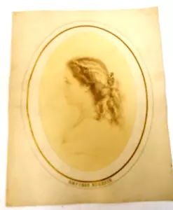 ANTIQUE EMPRESS EUGENIE OVAL LITHOGRAPH 8" X 10", - Picture 1 of 2