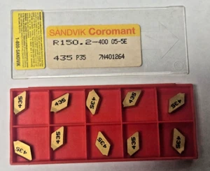 SANDVIK Coromant R150.2-400 05-5E 435 P35 Grooving Lathe Carbide Inserts 10 Pcs - Picture 1 of 1