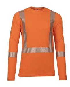 Dragonwear Long Sleeve Shirt Mens Size XL Orange Fire Resistant Hi Viz - Picture 1 of 4