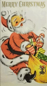 TWO Individual Paper Guest Decoupage Napkins - 2521 Santa's Christmas Delivery - Picture 1 of 2