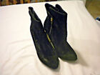 Womens Ankle  Boots  Size 8 Black Suede  3" Heel 