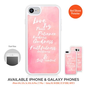 Love Joy Peace Patience Case Silicone Frame Bumper - iPhone Galaxy Google Pixel - Picture 1 of 3