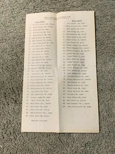 1967 Wake Forest Demon Deacons Gold Black Intrasquad Football Game Roster  - Picture 1 of 1