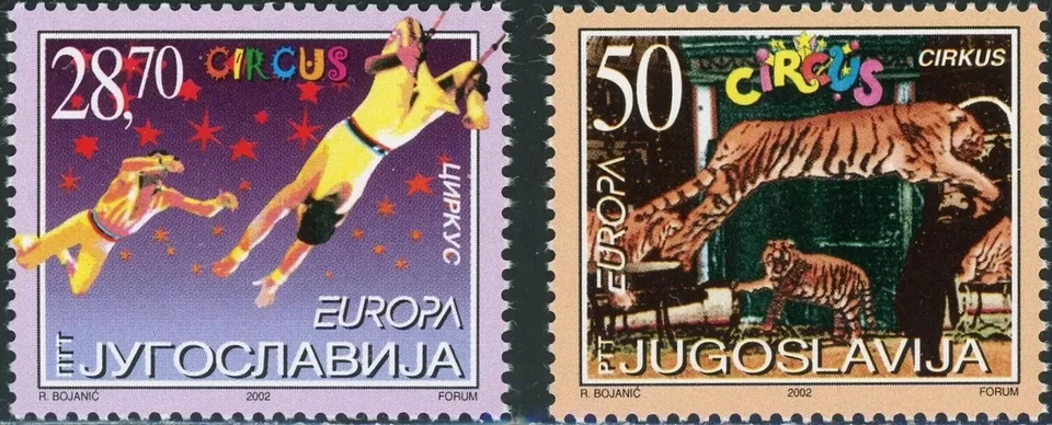Yugoslavia Serbia 2002 - EUROPA CEPT sellos circo 2v ☀ MNH** Foto 1 de 1