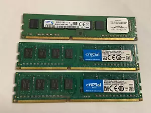 24gb(3X8GB) DDR3 1600MHz 2Rx8 PC3-12800U NON-ECC DIMM 240 Desktop Memory - Picture 1 of 1