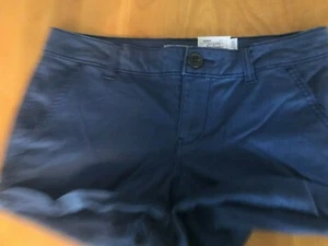 New So Blue Cotton Blend Stretch 2.5" Inseam Low Rise Shorties Size 0,5 - Picture 1 of 6