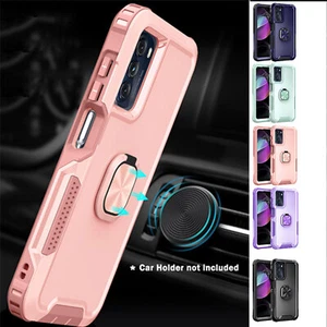 Magnetic Holder Case For Motorola Moto G Pure Hybrid 3-In-1 Rugged Phone Cover - Picture 1 of 50