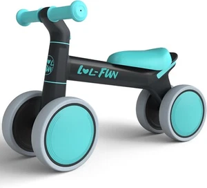 LOL-FUN Baby Balance Bike per bambini con 2 modalità di installazione e 4 ruote - Foto 1 di 9