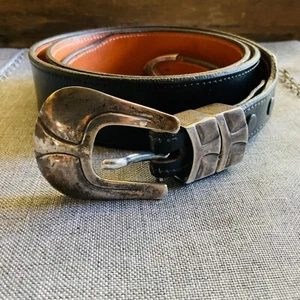 Sterling Silber Ledergürtel James Reid Santa Fe JR 925 4 Stück West Schnalle 42 - Bild 1 von 23