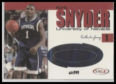 #JR12 Kirk Snyder 2004 SAGE #/99 Jerseys - Image 1 of 2