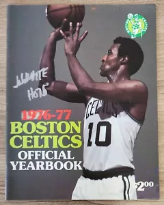 Jo Jo White Firmó Boston Celtics 1976-77 Programa de Anuario Revista NBA HOF RAD - Imagen 1 de 1
