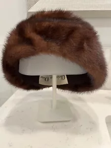 Vintage Christian Dior Chapeaux Fur Hat Mink - Picture 1 of 6