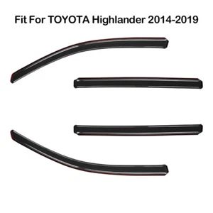In Channel Window Visor Rain Guard Wind Shield For Toyota Highlander 2014-2019 - Bild 1 von 24