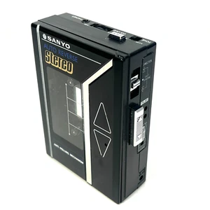Power confirmed* Sanyo MGP26 Portable Stereo Cassette Player Walkman Black - Picture 1 of 9