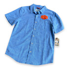 Urban Pipeline Boys Shirt Size L Maxwear Blue Poplin Short Sleeves Button Up NEW