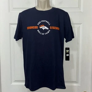 T-shirt uomo nuova con etichette Pro Football Hall of Fame Denver Broncos Legends L blu navy SS - Foto 1 di 7