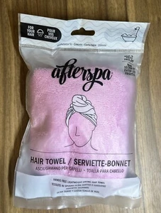 Afterspa Hair Towel Wrap - Lightweight Turban Wet Hair Wrap Pink Adult Size New - Picture 1 of 2