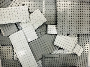 Lot Of 10 Lego Gray Random Size Baseblates Plates 4X4 4X6 4X8 6X10 8X8 8X16 - Picture 1 of 4