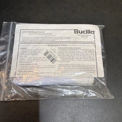KIT punto de cruz Bucilla BIRDHOUSE GARDEN 41779 NUEVO 45 x 45 abierto LEER Foto 1 de 3