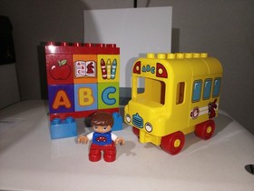 LEGO DUPLO MY FIRST BUS#10603 ABC's SCHOOL BUS RETIRED 2015 COMPLETE SET VGC
