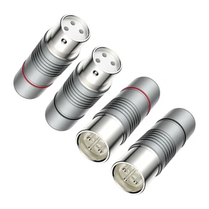 Conector de cobre enchufe XLR 2/4 piezas conectores de cable de equilibrio de audio plateados - Imagen 1 de 8