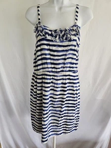 Ann Taylor Loft Damen blau-weiß gestreiftes Sommerkleid Größe 6 - Bild 1 von 7